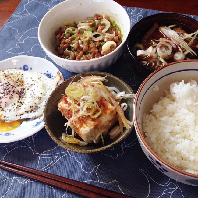 здоровый завтрак в Японии
